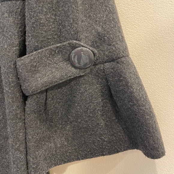 Finesse Girls Gray Coat Single Large Buttons - Picture 3 of 8